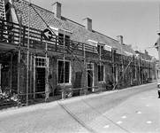 858127 Afbeelding van de renovatie van de Breyerskameren aan de Gasthuisstraat te Utrecht.